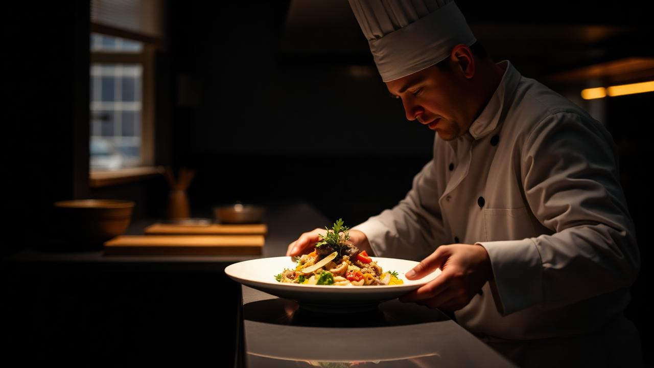 Restaurant — chef's plating